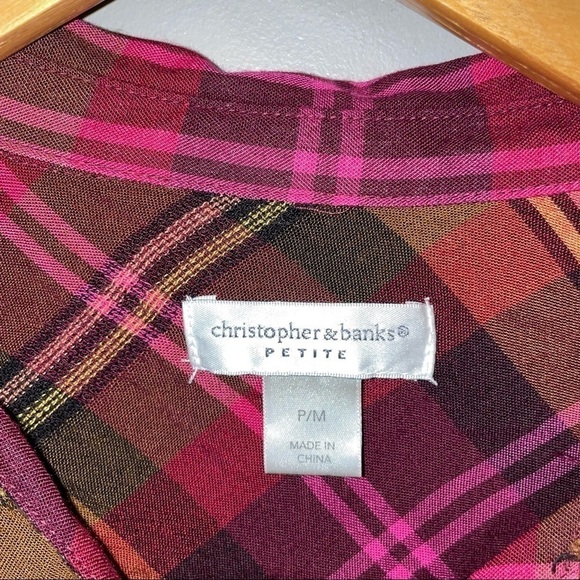 Christopher & Banks Colorful Flannel shirt - Picture 2 of 3